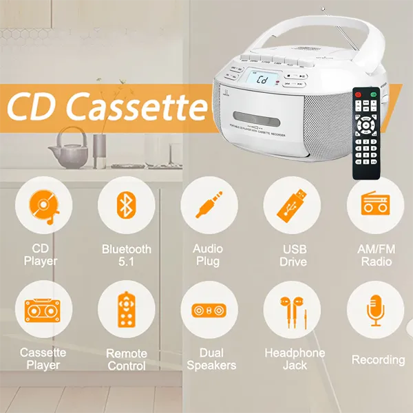 CiDPlay Portable CD Cassette