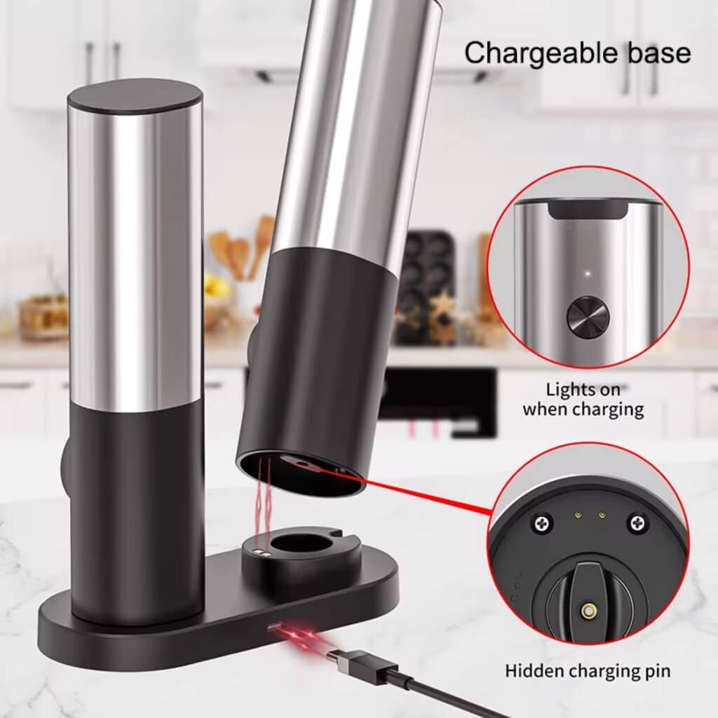 Kivoroa Automatic Salt And Pepper Grinders