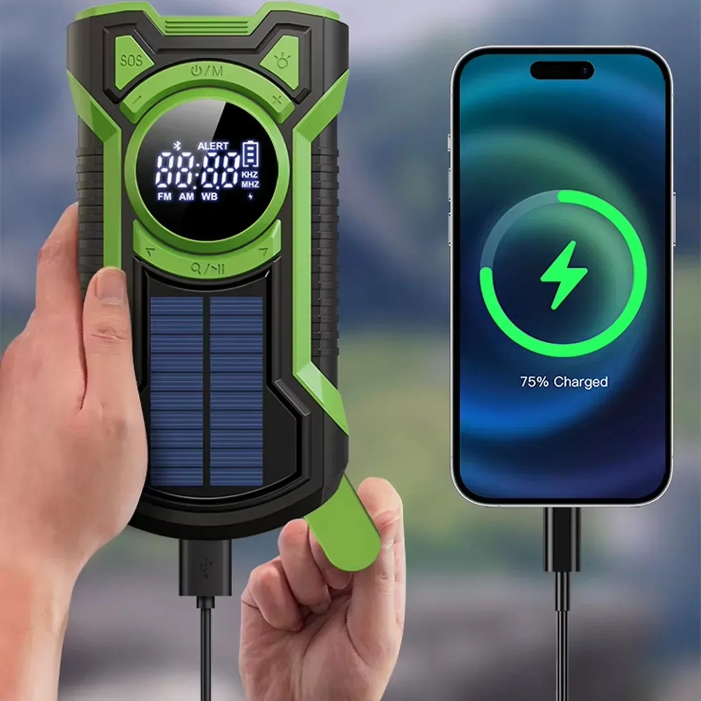 DalyRad Hand Crank Flashlight Radio US3