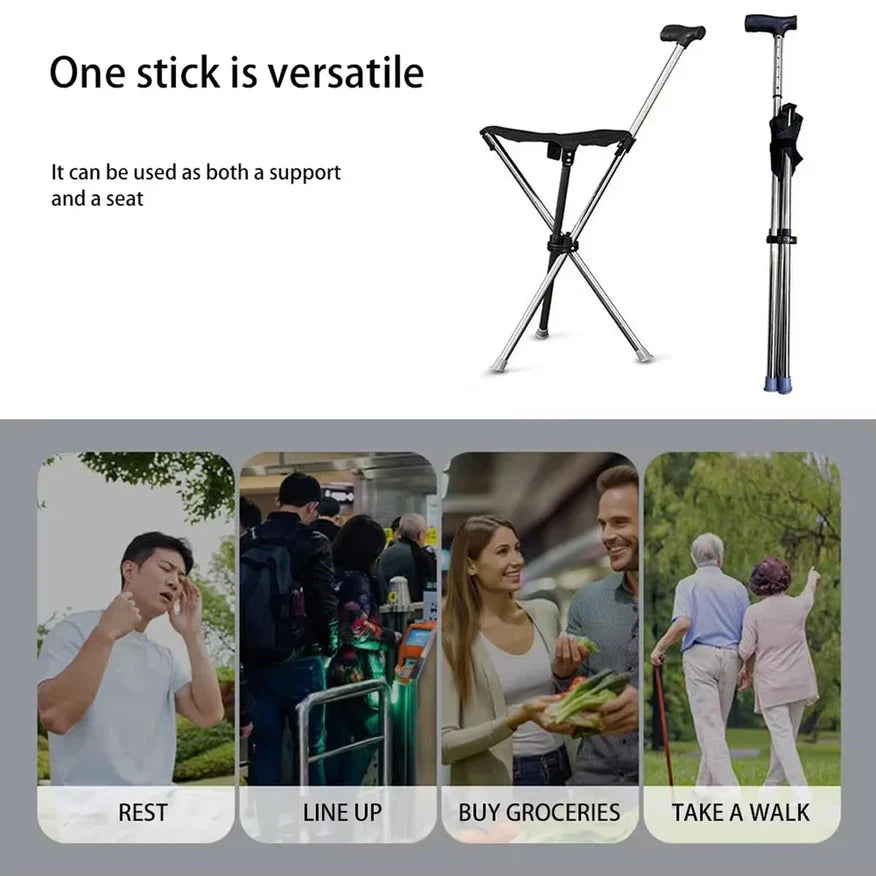 YasuSeat Walking Stick With Seat US